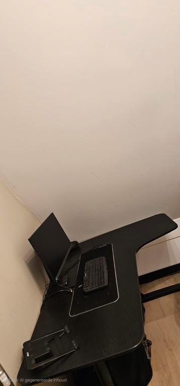 Ikea BEKANT hoekbureau links, 160x110 cm, zwart gebeitst ess - afbeelding 2 Ikea BEKANT hoekbureau links, 160x110 cm, zwart gebeitst ess - afbeelding 2