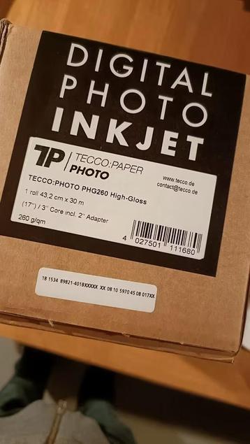 Tecco Inkjet Paper High-Gloss PHG260 43.2cm x 8,5m