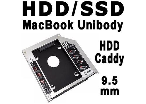 HDD Caddy | 2e 2.5 SATA HDD of SSD in MacBook of Laptop, Computers en Software, Optische drives, Nieuw, MacOS, Windows, Cd, Dvd
