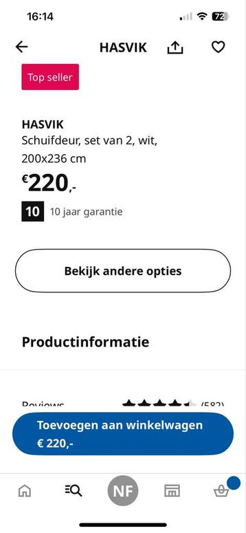 Ikea pax schuifdeuren wit 236x200 hasvik - afbeelding 2 Ikea pax schuifdeuren wit 236x200 hasvik - afbeelding 2