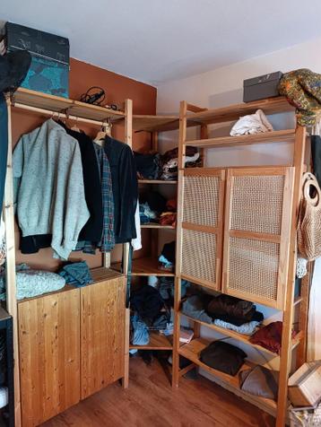 Ivar Hoekkast Grenen Rotan deurtjes Kledingkast kast hoek - afbeelding 9 Ivar Hoekkast Grenen Rotan deurtjes Kledingkast kast hoek - afbeelding 9