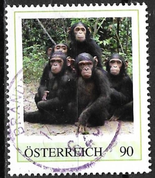 Oostenrijk persoonlijke zegel APEN CHIMPANSEES, Postzegels en Munten, Postzegels | Europa | Oostenrijk, Gestempeld, Verzenden