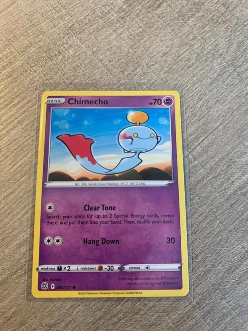Chimecho 063/172 Brillant Stars - Pokémon Kaart, Hobby en Vrije tijd, Verzamelkaartspellen | Pokémon, Nieuw, Losse kaart, Ophalen of Verzenden