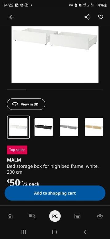 IKEA King Bed Set (180x200 cm) + Mattress + Storage Drawers - afbeelding 6 IKEA King Bed Set (180x200 cm) + Mattress + Storage Drawers - afbeelding 6
