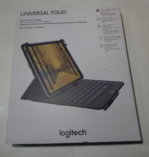 Logitech Universal Folio, Computers en Software, Tablet-hoezen, Nieuw, Ophalen of Verzenden