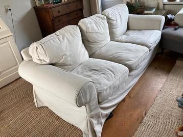 Nette IKEA Ektorp 3-zits & 2-zits bank, beige; extra hoezen - afbeelding 4 Nette IKEA Ektorp 3-zits & 2-zits bank, beige; extra hoezen - afbeelding 4
