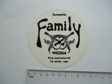 sticker Family band orkest retro vintage oud Wessem formatie