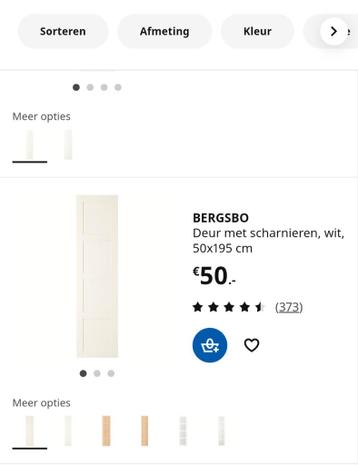 2 ikea pax kast deuren wit, 50 x 229 - afbeelding 2 2 ikea pax kast deuren wit, 50 x 229 - afbeelding 2