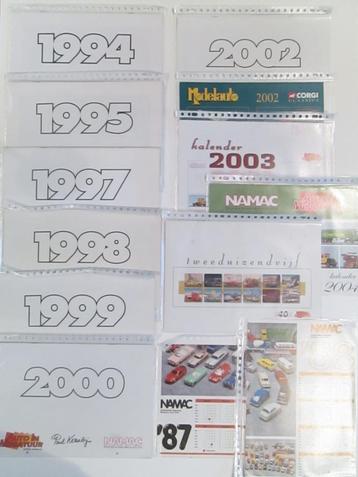 NAMAC Kalenders van alle schalen 1987 t/m 2024