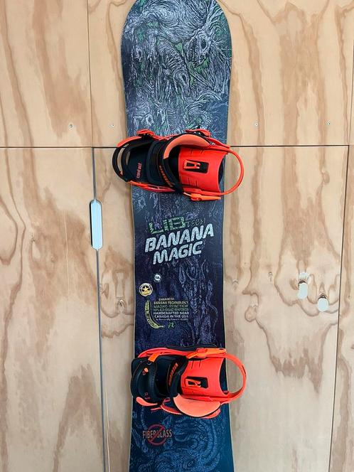 Snowboard LibTech Banana Magic 158w - Union Contact binding, Sport en Fitness, Snowboarden, Gebruikt, Board, Ophalen of Verzenden