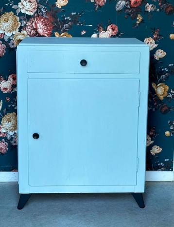 Brocante kastje - vintage - blauw - basic 