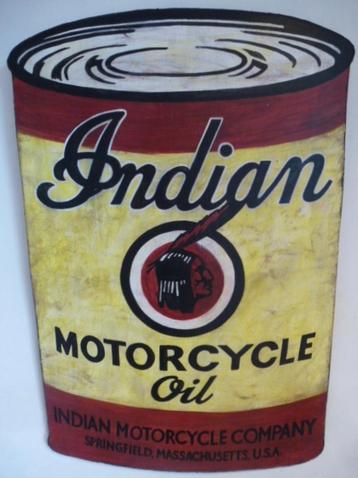 Indian Motorcycle Oil bord / mancave / vintage / industrieel