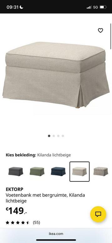 Mooi zgan 2 zit bank + hocker IKEA Ektorp kleur zand beige - afbeelding 2 Mooi zgan 2 zit bank + hocker IKEA Ektorp kleur zand beige - afbeelding 2