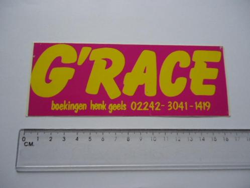 sticker G'RACE g race pop groep band vintage retro manhattan, Verzamelen, Stickers, Verzenden