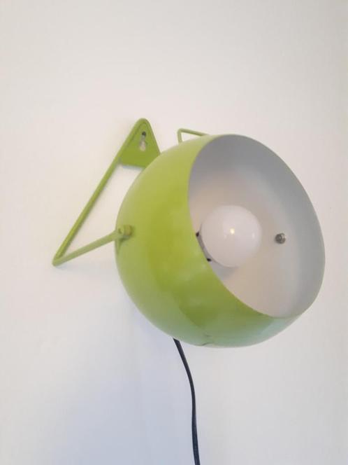 Francodim retro wandlamp groen bollampje groene bollamp, Huis en Inrichting, Lampen | Wandlampen, Gebruikt, Metaal, Ophalen of Verzenden