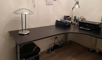Hoekbureau IKEA Galant bruin/zwart in goede staat - afbeelding 2 Hoekbureau IKEA Galant bruin/zwart in goede staat - afbeelding 2