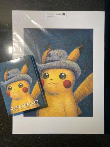 Pokemon Pikachu van Gogh art print + Card wallet