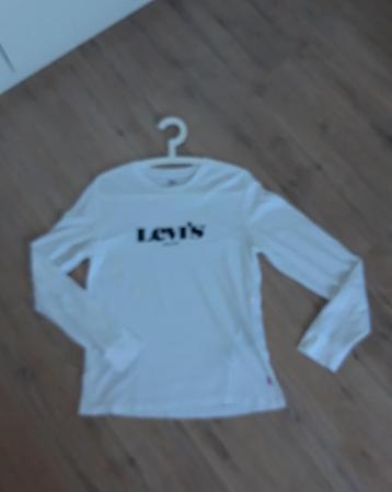 Levi's shirt longsleeve wit / zwart maat s / 36