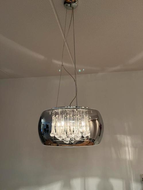 Hanglamp, Huis en Inrichting, Lampen | Hanglampen, Zo goed als nieuw, 75 cm of meer, Glas, Ophalen of Verzenden