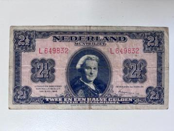 2,5 gulden 1945 'Wilhelmina' Fine / Fraai