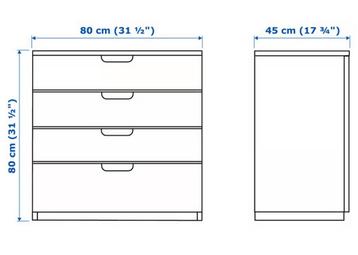 IKEA Galant Ladeblok - Zwart Essenfineer - 80x80 cm - afbeelding 2 IKEA Galant Ladeblok - Zwart Essenfineer - 80x80 cm - afbeelding 2