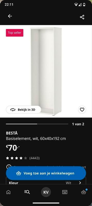 2x ikea besta kast wit met planken en lade - afbeelding 5 2x ikea besta kast wit met planken en lade - afbeelding 5