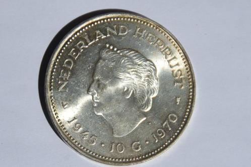 Zilveren 10 Gulden munt Nederland Herrijst 1945-1970, Postzegels en Munten, Munten | Nederland, Losse munt, 10 gulden, Zilver