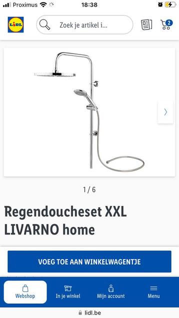 Regendoucheset XXL Livarno nieuw!