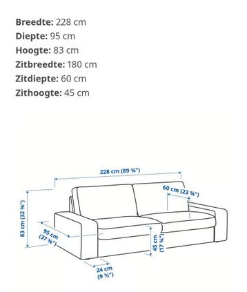 Bank en hocker 3 zits Kivik IKEA - afbeelding 5 Bank en hocker 3 zits Kivik IKEA - afbeelding 5