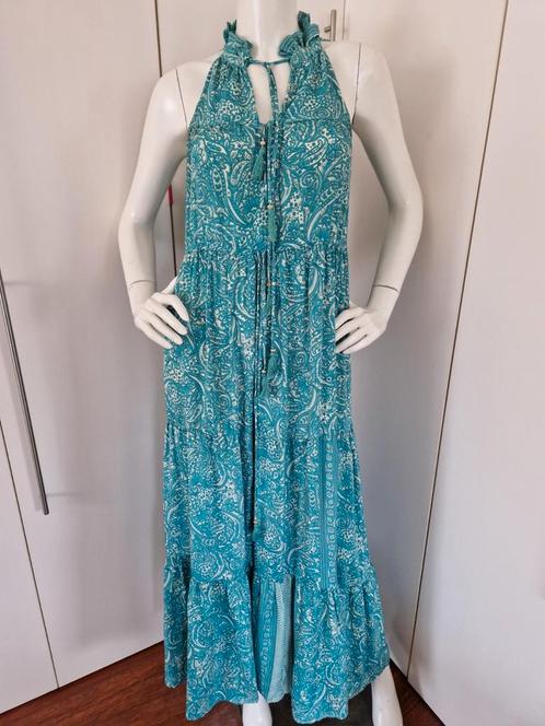 GOLD&SILVER MAXI JURK BOHO/IBIZA MT M, Kleding | Dames, Jurken, Zo goed als nieuw, Maat 38/40 (M), Blauw, Onder de knie, Ophalen of Verzenden