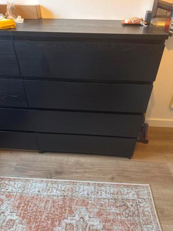 Twee zwarte MALM ladekasten van IKEA - afbeelding 1 Twee zwarte MALM ladekasten van IKEA - afbeelding 1