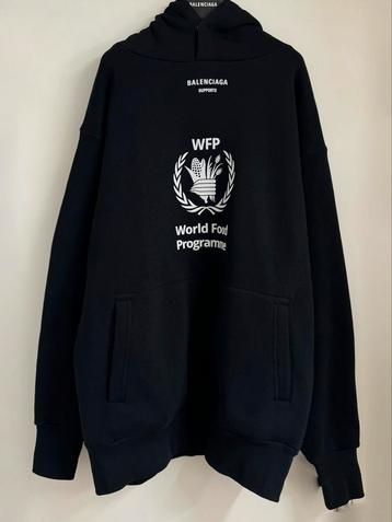 Balenciaga WFP Hoodie Zwart Oversized Maat S