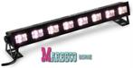 LED licht Bar 8X 3W, UV, Warm Wit en Mix, BUVW83
