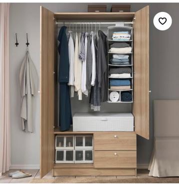 Kledingkast met hangspiegel en lades - afbeelding 2 Kledingkast met hangspiegel en lades - afbeelding 2