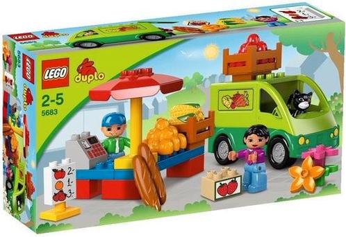 ~*~ 🍓DUPLO Markt Marktplein & Auto 5683 - met Doos 🌈 ~*~, Kinderen en Baby's, Speelgoed | Duplo en Lego, Zo goed als nieuw, Duplo