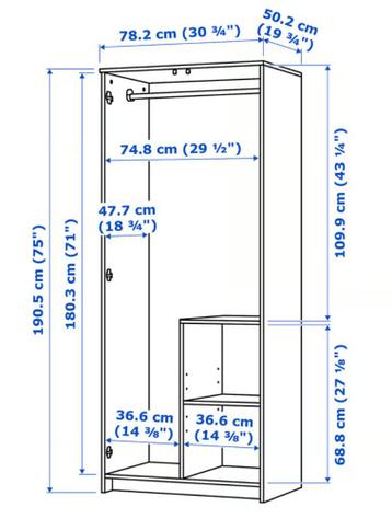Brimnes IKEA kledingkast - afbeelding 3 Brimnes IKEA kledingkast - afbeelding 3