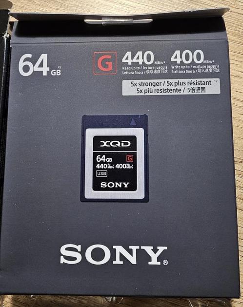 3x Sony 64GB XQD G-series High Speed 440MB/s geheugenkaart, Audio, Tv en Foto, Fotografie | Geheugenkaarten, Zo goed als nieuw