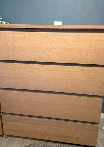 Malm ladekast Ikea 4 lades kleur eiken - afbeelding 1 Malm ladekast Ikea 4 lades kleur eiken - afbeelding 1