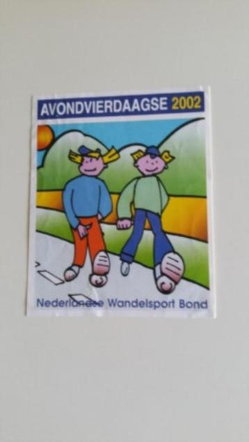 Stickers avondvierdaagse 2002 t/m 2008  