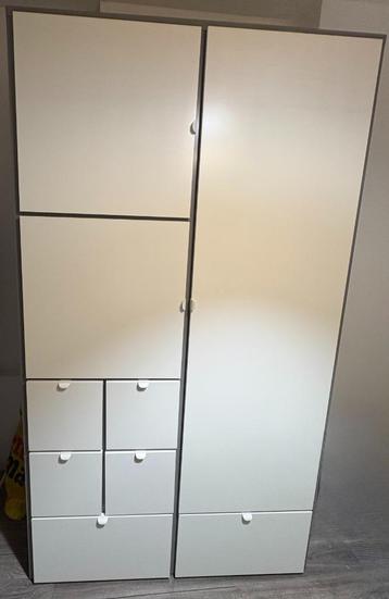 IKEA VISTHUS Wardrobe, grey/white, 122x59x216 cm - afbeelding 1 IKEA VISTHUS Wardrobe, grey/white, 122x59x216 cm - afbeelding 1