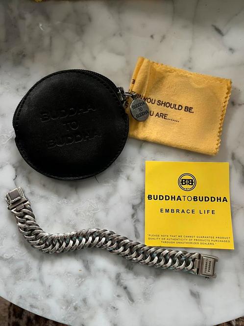 Buddha to Buddha armband Chain Small, Sieraden, Tassen en Uiterlijk, Armbanden, Gebruikt, Zilver, Ophalen