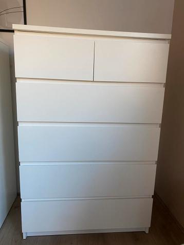 Ikea witte malm kast 6 lades - afbeelding 3 Ikea witte malm kast 6 lades - afbeelding 3