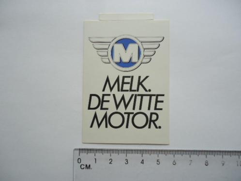 sticker MELK DE WITTE MOTOR logo retro zuivel super, Verzamelen, Stickers, Zo goed als nieuw, Overige typen, Verzenden