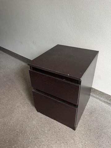 Malm (IKEA) Nachtkastje - 45x55cm - Bruin - afbeelding 1 Malm (IKEA) Nachtkastje - 45x55cm - Bruin - afbeelding 1