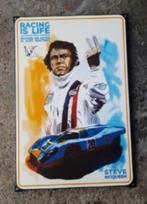Groot Steve Mc Queen Racing is Life emaillen reclame bord
