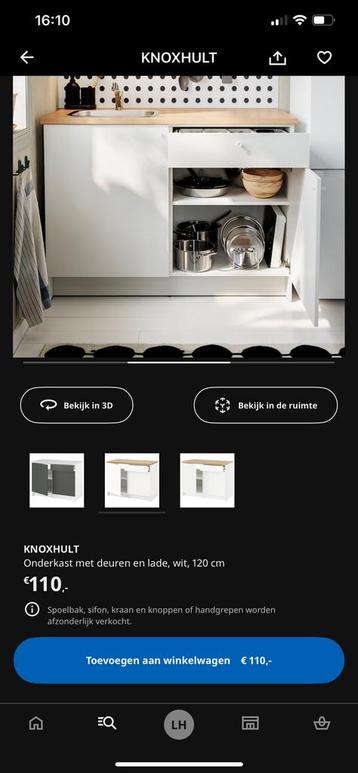 Witte IKEA KNOXHULT onderkast met lade en 1 deur – 120 cm - afbeelding 3 Witte IKEA KNOXHULT onderkast met lade en 1 deur – 120 cm - afbeelding 3