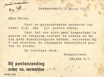 Delana NV, Dedemsvaart - 03.1948 - briefkaart