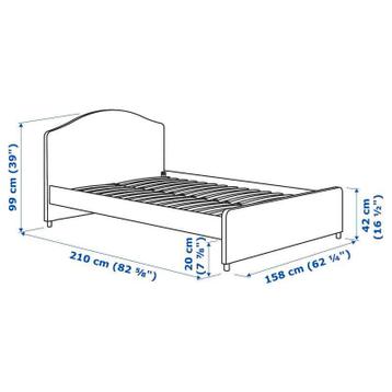 Bed ikea hauga 160x200, with 2 drawers - afbeelding 11 Bed ikea hauga 160x200, with 2 drawers - afbeelding 11
