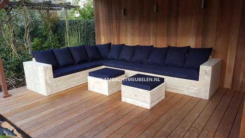 steigerhout  :Loungeset Tuinbank hoekbank Loungebank Bank, Tuin en Terras, Tuinsets en Loungesets, Nieuw, Loungeset, Steigerhout