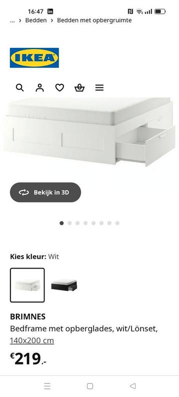 Ikea BRIMNES tweepersoonsbed - afbeelding 1 Ikea BRIMNES tweepersoonsbed - afbeelding 1